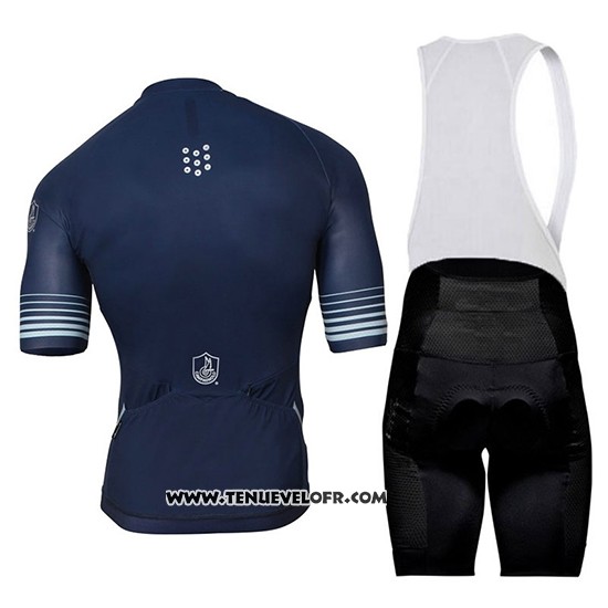 2018 Maillot Ciclismo Campagnolo Platino Fonce Bleu Manches Courtes et Cuissard